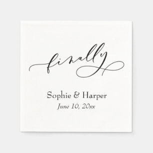 Luxury Script Font Simple Typography Finally Napkins
