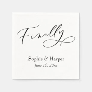 Luxury Script Font Simple Typography Finally Napkins