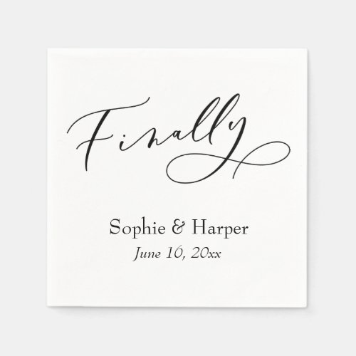 Luxury Script Font Simple Typography Finally Napkins