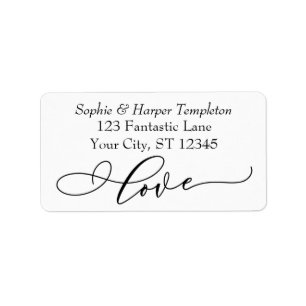 Luxury Script Font Simple Typography Love Label