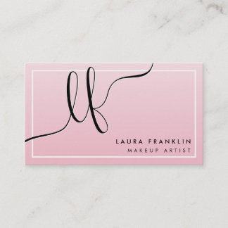 LUXURY SCRIPT modern minimal initital logo Business Card