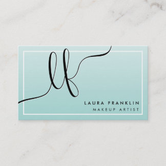 LUXURY SCRIPT modern minimal initital logo Business Card