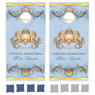 Luxury seahorse beach wedding outdoor games