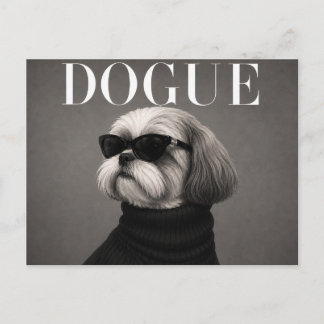 Luxury Shih Tzu Dog Portrait Postcard