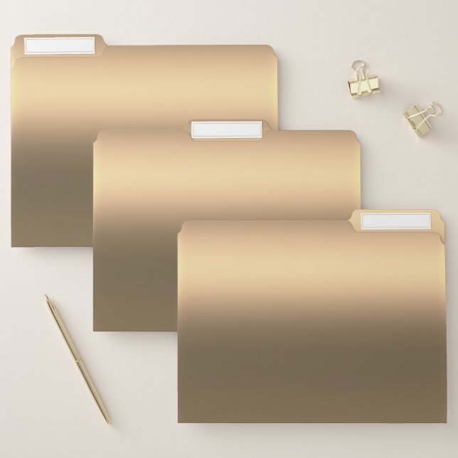 Luxury Shiny Gold Golden Glam File Folder (Set)