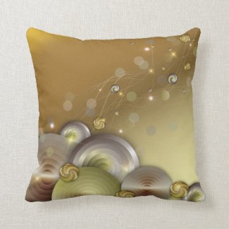 Luxury Shiny Sparkling Gold and Silver Circles  Throw Pillow