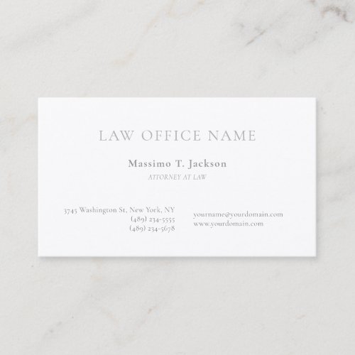 Luxury Silk Attorney at Law Lawyer Office Business Card