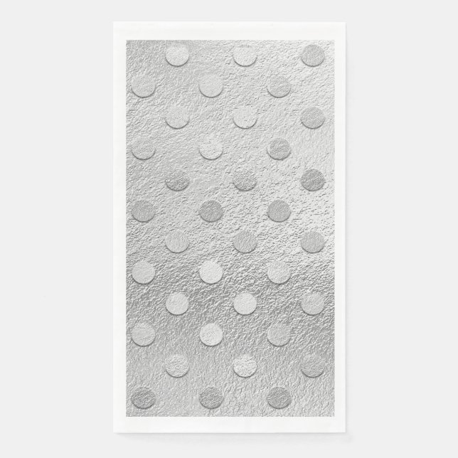 Luxury Silver Disposable  Paper Guest Towels (Front)