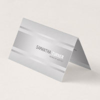 Luxury Silver Faux Textured Professional Business Card