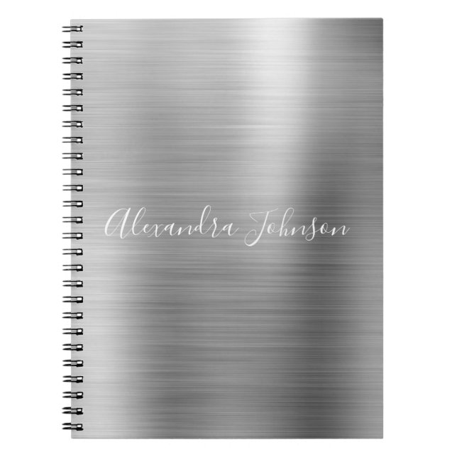 Luxury Silver Foil Professional Girly Notebook (Front)