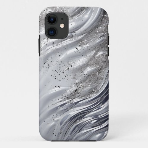 Luxury Silver Glitter in the Air _ Glitter Case