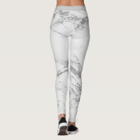 Skin-Friendly Glitter Print Marble Leggings