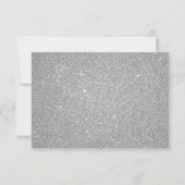 Luxury Silver Glitter Sweet 16 Save the Date Invitation (Back)