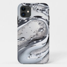 Luxury Silver Glitter Water - Glitter Case