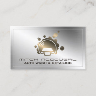 Luxury silver gold automotive  business card