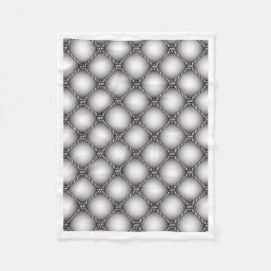 Luxury Silver Gray Tufted Quilted Pattern Fleece B Blanket