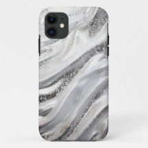 Luxury silver in wave - Glitter Case