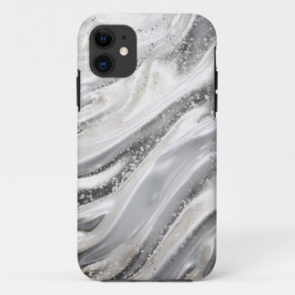 Luxury silver in wave - Glitter Case