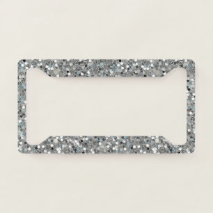 Luxury Silver License Plate Frame