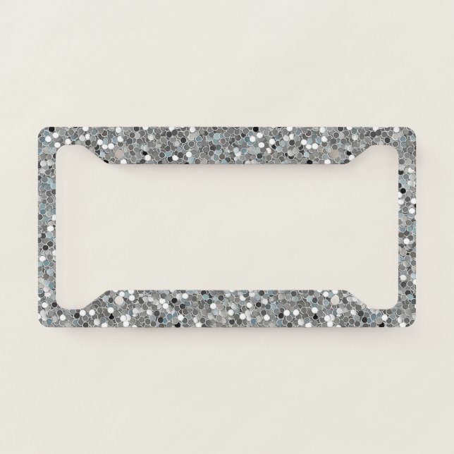 Luxury Silver License Plate Frame (Front)