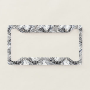 Luxury Silver License Plate Frame