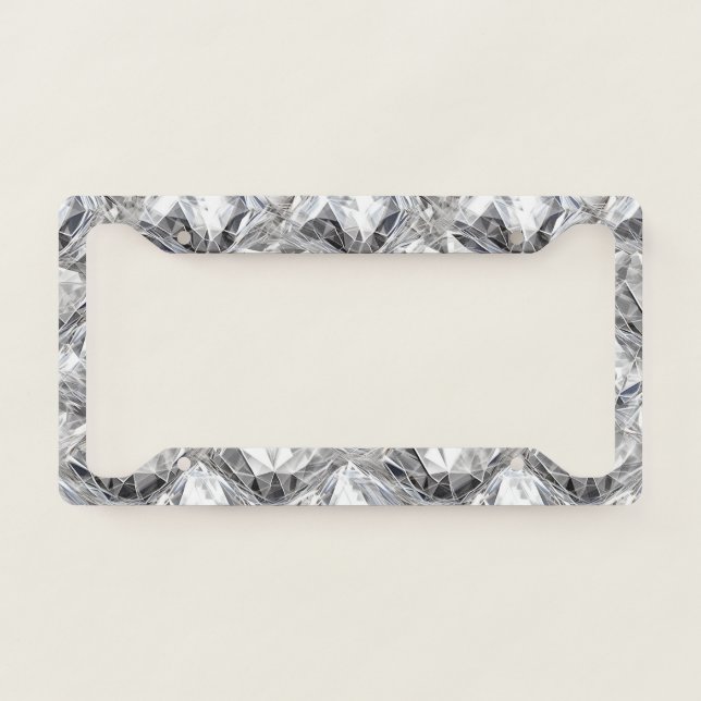 Luxury Silver License Plate Frame (Front)