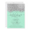 Luxury Silver Mint Glitter Confetti Bridal Shower