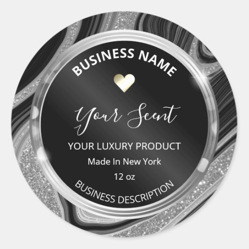 Luxury Silver Product Labels