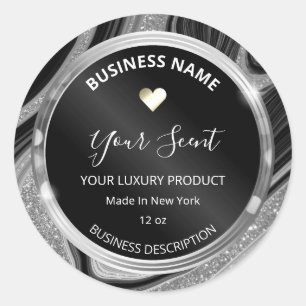 Luxury Silver Product Labels