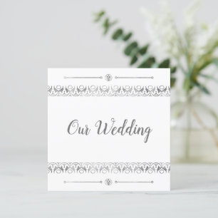 Luxury Silver Wedding Invitation