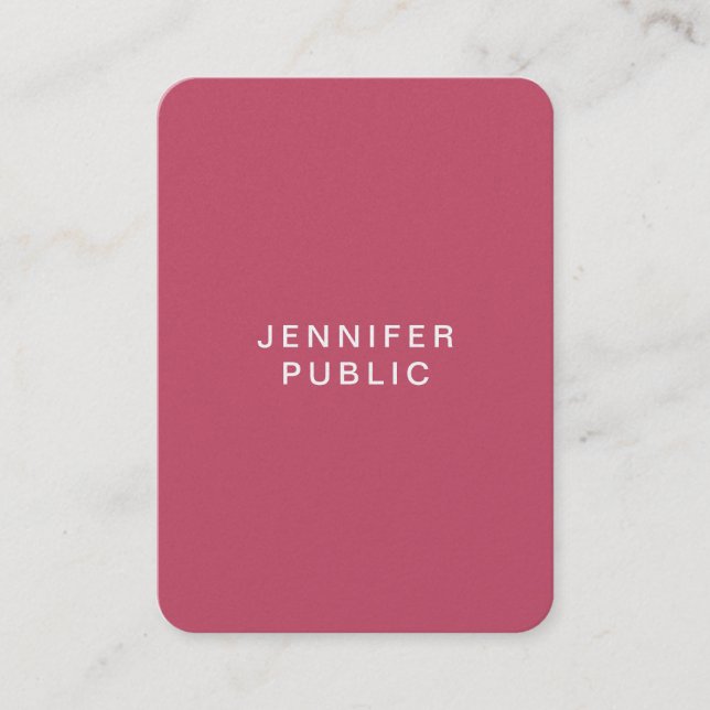 Luxury Simple Template Trend Colors Premium Pearl Business Card (Front)