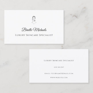Luxury Skincare Specialist Minimal Elegant Business Card