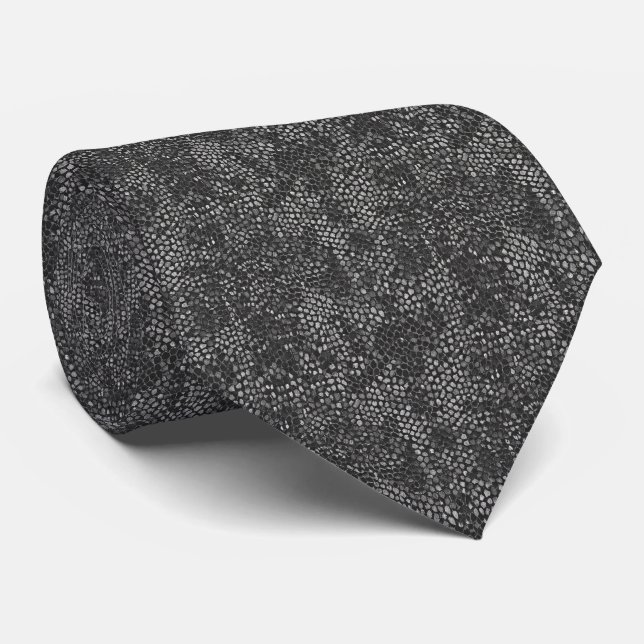 Luxury Snake Skin Texture Pattern Neck Tie (Rolled)