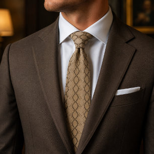 Luxury Snakeskin Pattern Elegant Old Money Neck Tie