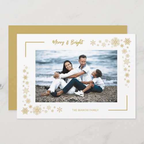 Luxury Snowflakes Minimalist Photo Family Frame