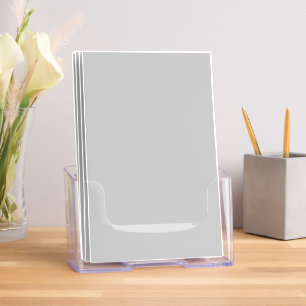 Luxury Soft Gray Folded Business Card Brochure