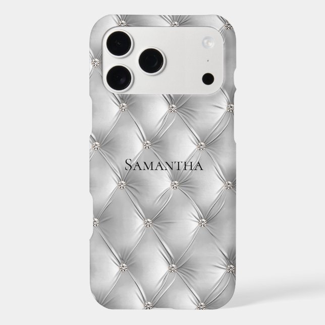 Luxury Soft Grey Faux Velvet  Case-Mate iPhone Case (Back)