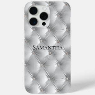 Luxury Soft Grey Faux Velvet  iPhone 15 Pro Max Case