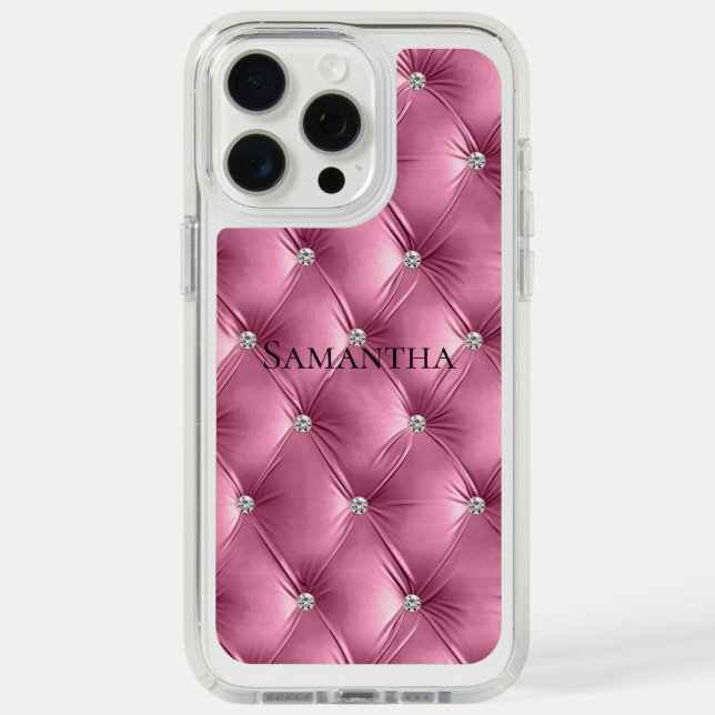 Luxury Soft Pink Faux Velvet  Speck iPhone Case (Front (White Titanium))