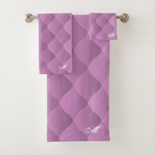 Luxury Soft Purple Monogrammed Customize Bath Towel Set