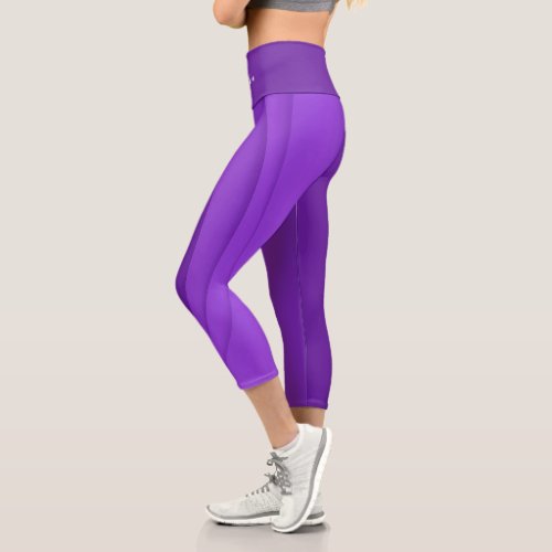 Luxury Soft Purple Wave Capri Leggings