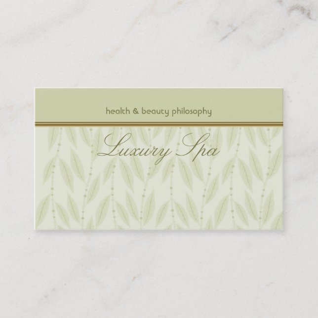 Luxury Spa Business Card (Front)