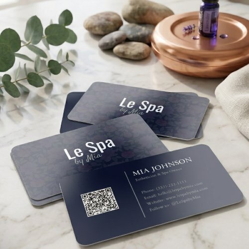 Luxury Spa Business Card | Elegant Floral Branding
