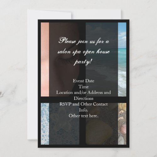 Luxury Spa Resort Theme Personalized Invites