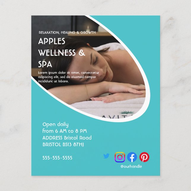 Luxury Spa Treatment Flyer | Custom Wellness Promo (Front)