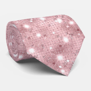 Luxury Sparkle Pink Neck Tie