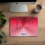 Luxury Sparkle Red Dripping Glitter Personalized, iPad Pro Cover<br><div class="desc">Beautiful Luxury Sparkle Red Dripping Glitter With Brushed Metal Texture Design Personalized iPad Pro Cover</div>