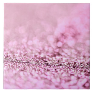 Luxury Sparkling Pink Rose Gold Glitter Ceramic Tile