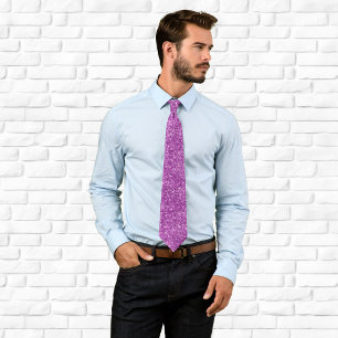 Luxury Sparkly Classic Purple Glitter Neck Tie