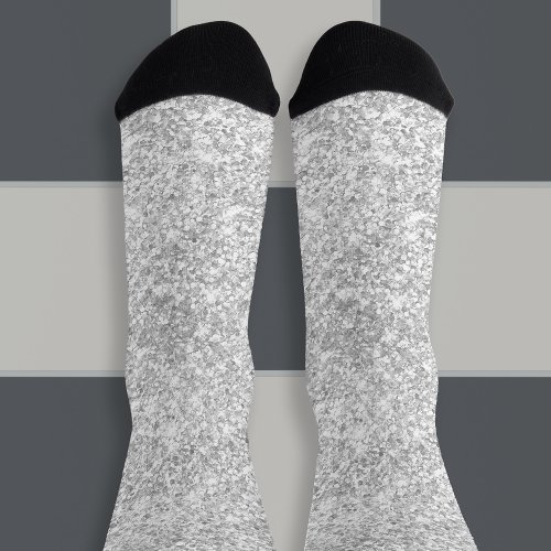 Luxury Sparkly Light Silver Grey Glitter Socks